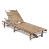 vidaXL Solsäng justerbar bambu
