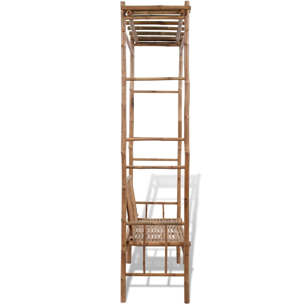 

vidaXL Tuinbank met pergola 130 cm bamboe