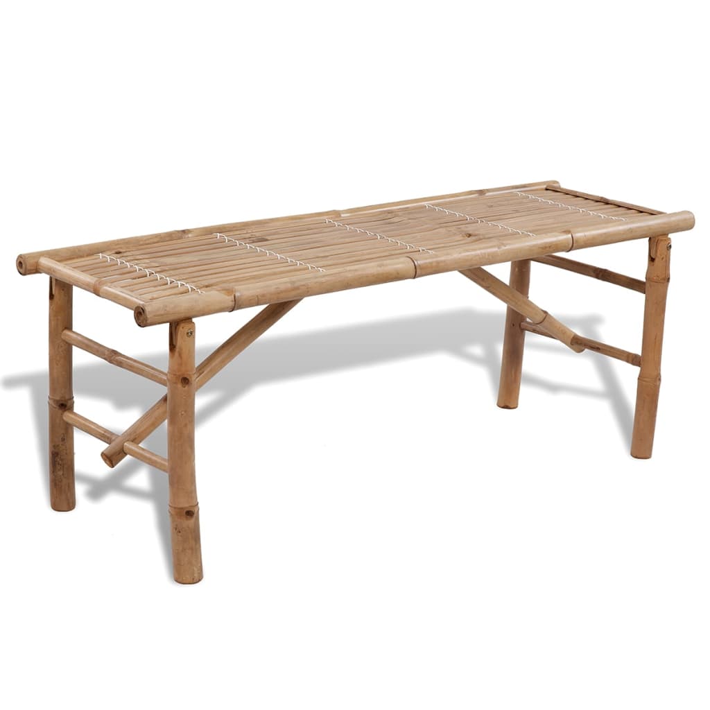 Beer Table With 2 Benches 100 Cm Bamboo VidaXL 14 width=274