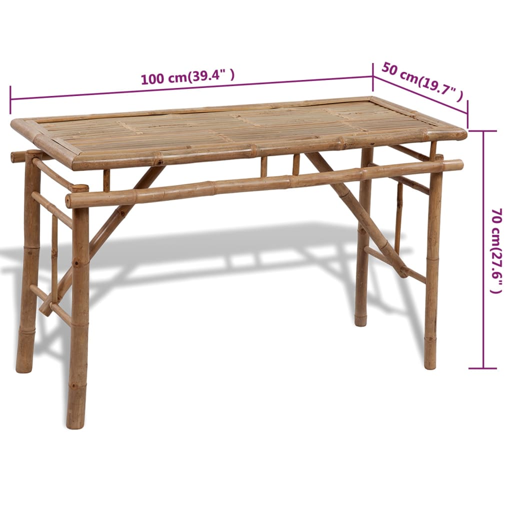 Beer Table With 2 Benches 100 Cm Bamboo VidaXL 18 width=274
