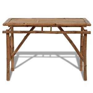 vidaXL Folding Garden Table 120x50x77 cm Bamboo