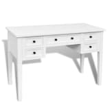 Bureau blanc à 5 tiroirs