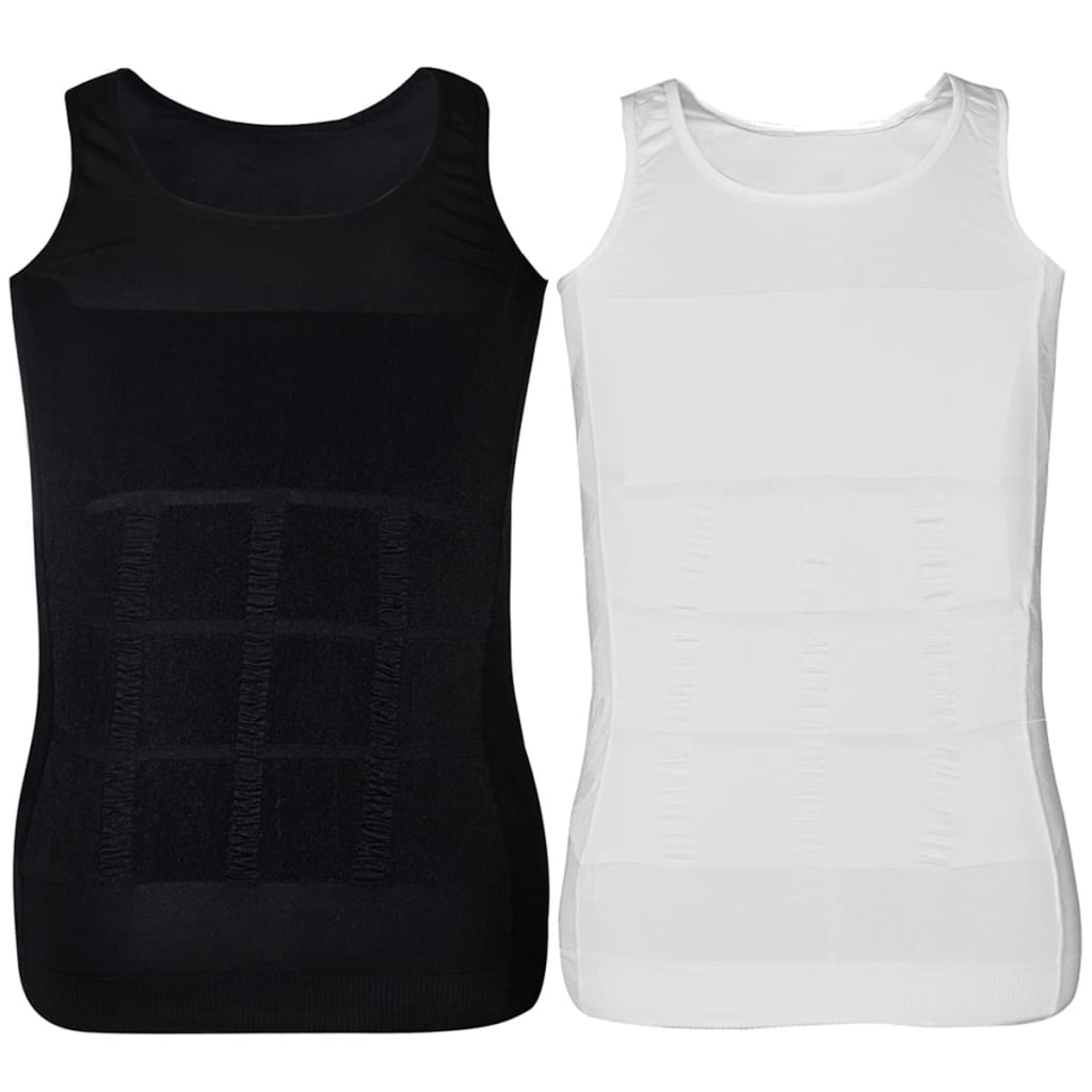 

vidaXL 271430 4 pcs Men’s Slimming Body Shaper Vest Black / White Size L (2 x 130335)