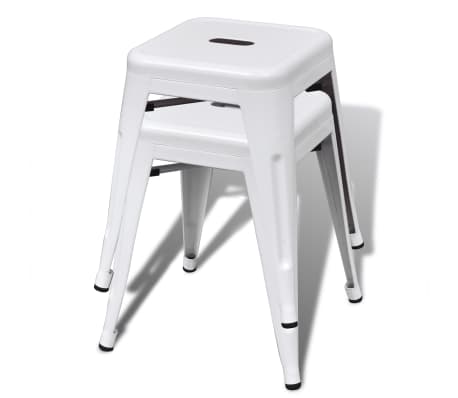 vidaXL Složivi stolci 2 kom bijeli metalni