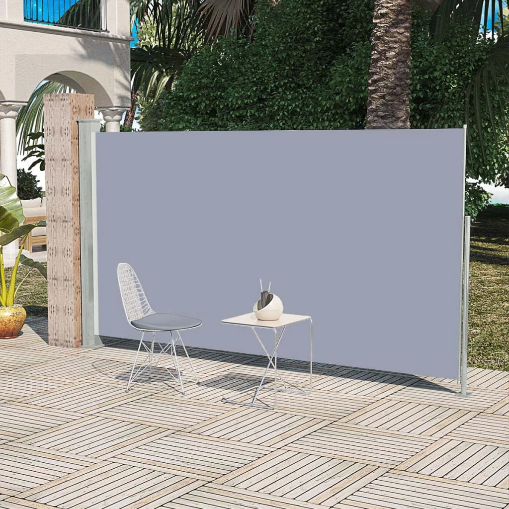 Tenda da Sole Laterale Retrattile 160 x 300 cm Grigio