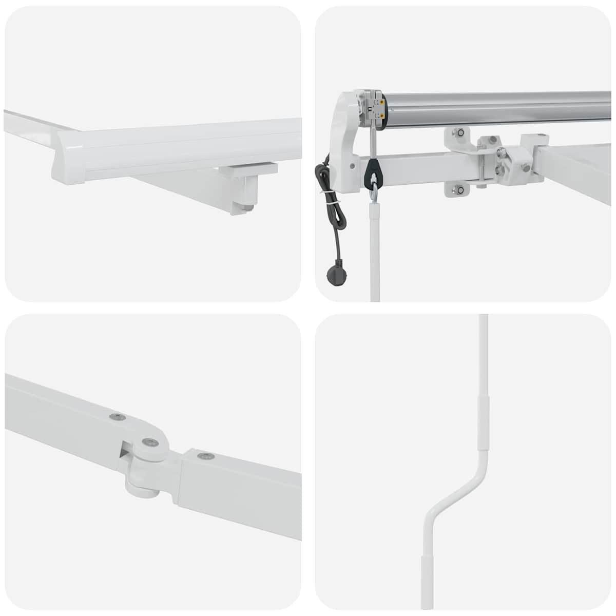 Markiseramme 4x3 m Automatisk Rul-tilbage Aluminium - Billede 6