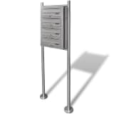 Vierfach-Briefkasten mit Standfuß aus Edelstahl