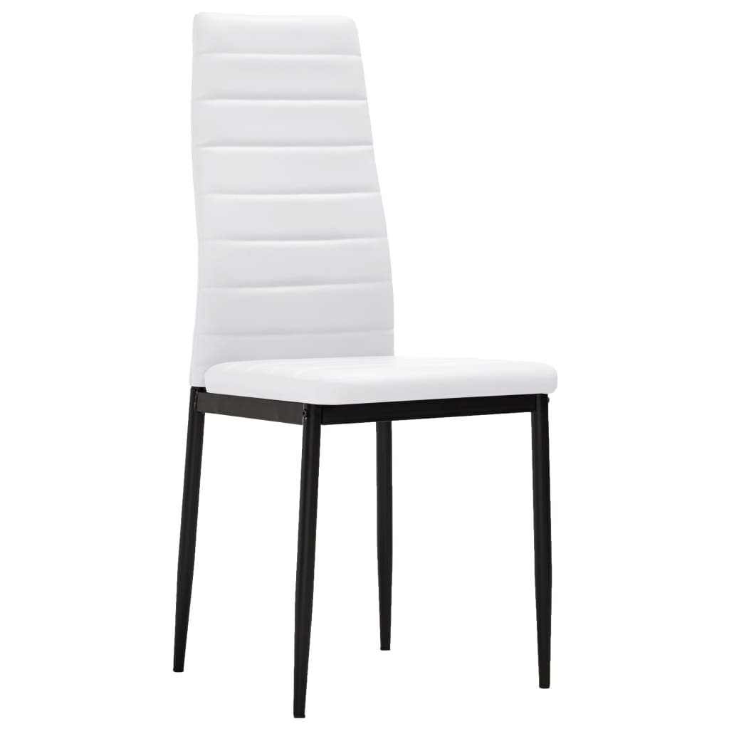 vidaXL Chaises à manger lot de 6 blanc similicuir