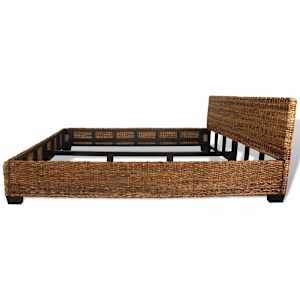 vidaXL Lovos rėmas, 180 x 200 cm, abaka, ratanas, rankų darbo