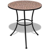 Mosaikkbord 60 cm Terracotta Farge