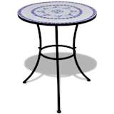 vidaXL Mosaic Table 23.6" Blue and White