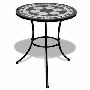 Bistro stolek černý a bílý 60 cm mozaika - obrázek 1