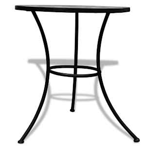 Bistro stolek černý a bílý 60 cm mozaika - obrázek 3