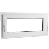 Janela oscilobatente PVC com punho esquerdo e vidro duplo 1200 x 600mm