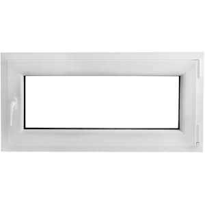 PVC okno dvojna zasteklitev ročka na levi 1200x600mm vrtljivo in nagib
