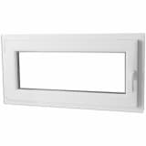 Vridbart PVC dubbelglasfönster med handtag på höger sida 1200 x 600 cm