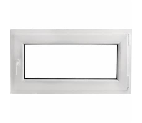 PVC okno dvojna zasteklitev ročka na levi 1100x600mm vrtljivo in nagib