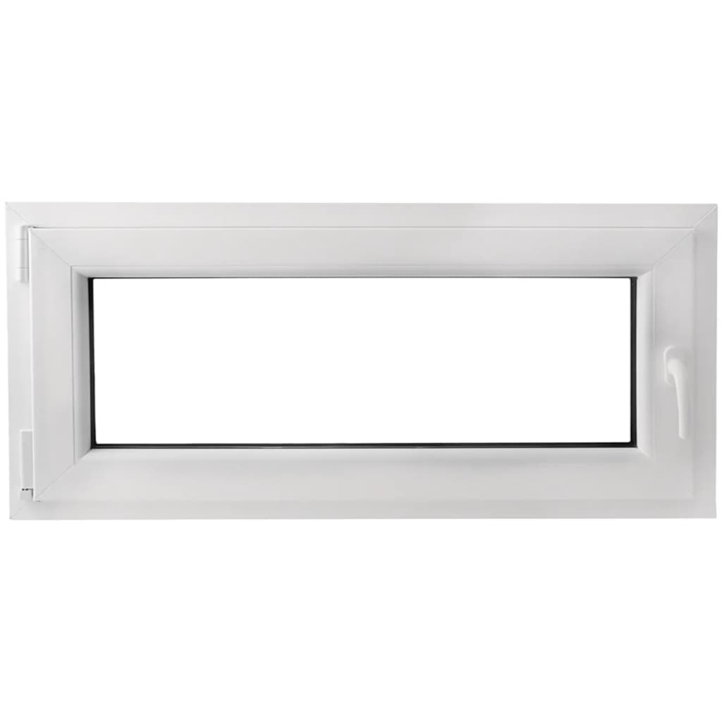 Vip & Drej PVC-vindue m. dobbeltglas Håndtag til højre 1100x500 mm