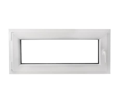 Vip & Drej PVC-vindue m. dobbeltglas Håndtag til højre 1100x500 mm