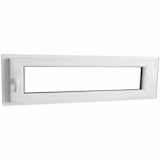 Vridbart PVC dubbelglasfönster med handtag vänster 1100 x 400 cm