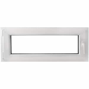 Vridbart PVC dubbelglasf&ouml;nster med handtag p&aring; h&ouml;ger sida 1000 x 400 cm