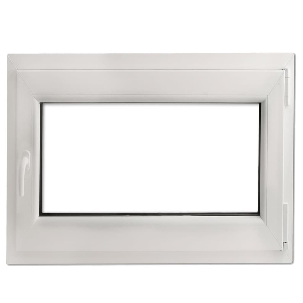 PVC raam met dubbel glas en handvat links 900 x 700 mm