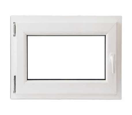 PVC raam met dubbel glas en handvat rechts 800 x 600 mm