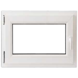vidaXL Anta Ribalta Finestra PVC Manico Destra Doppi Vetri 800x600 mm