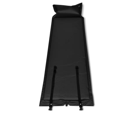 Matelas autogonflant noir 185 x 55 x 3 cm (1 personne)