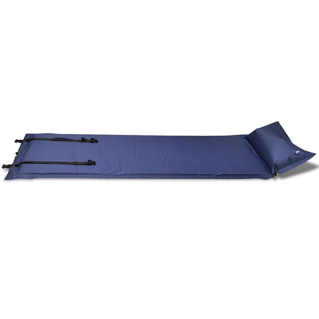 Matelas autogonflant bleu 185 x 55 x 3 cm (1 personne)