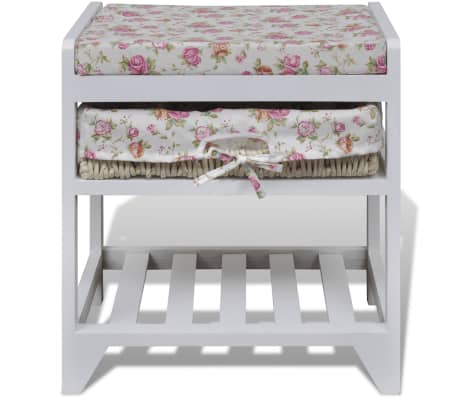 Banco de almacenaje de madera con zapatero y cesta | vidaXL.es