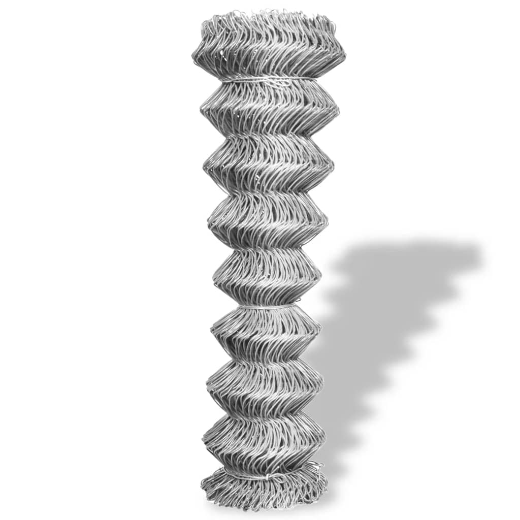 vidaXL Gard de legătură din plasă, argintiu, 25x1,5 m, oțel galvanizat