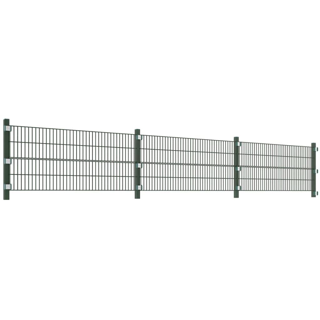 

vidaXL Schuttingpaneel met palen 6x0,8 m groen