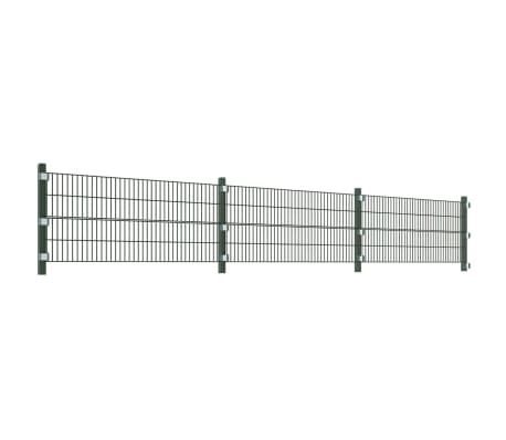 vidaXL Fence Panel with Posts 6x0.8 m Green