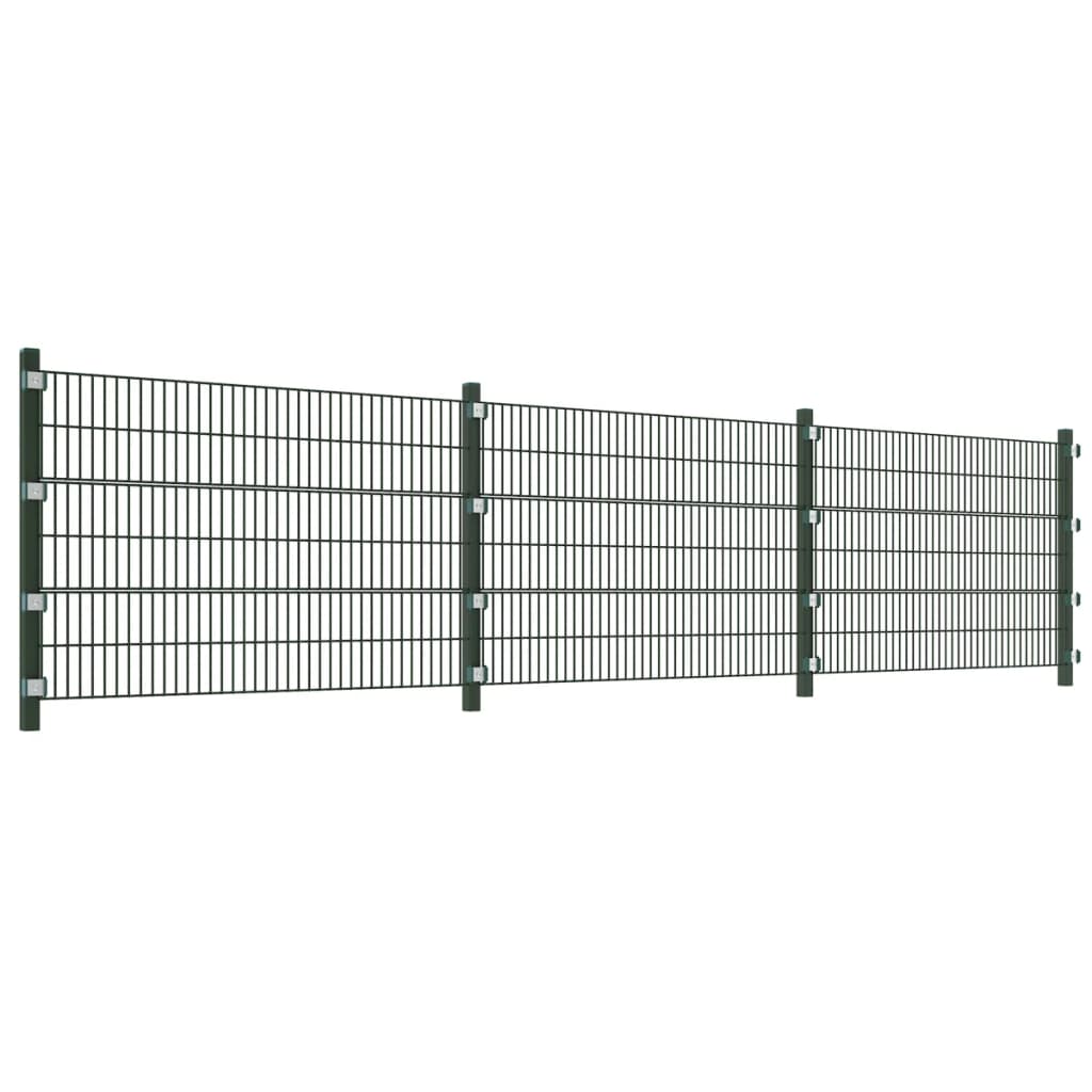 

vidaXL Schuttingpaneel met palen 6x1,2 m groen
