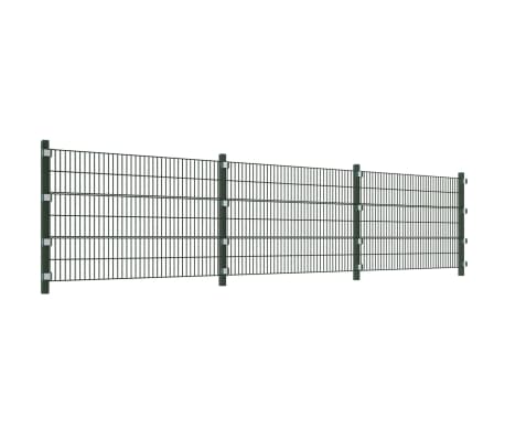 vidaXL Fence Panel with Posts 6x1.2 m Green