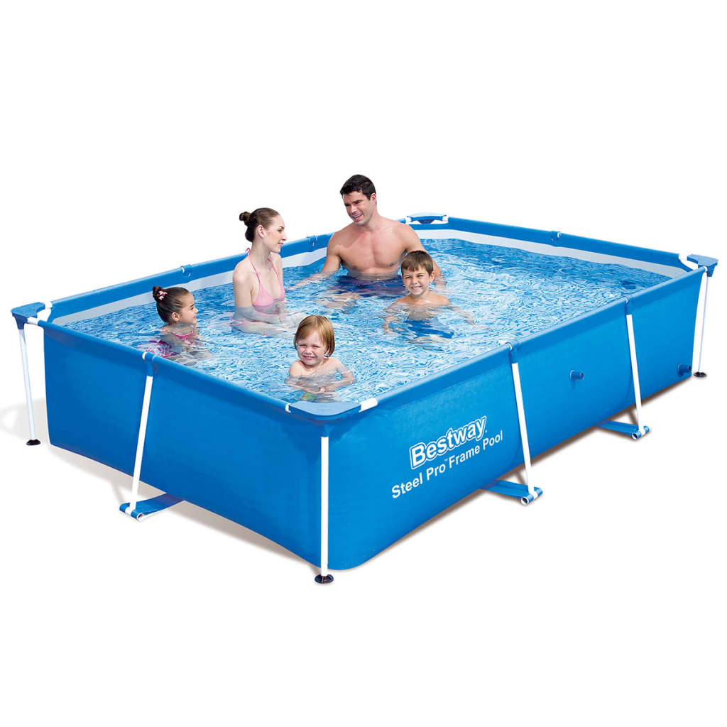 Bestway Piscine rectangulaire Cadre en acier 259x170x61 cm 56403