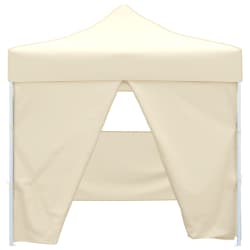 vidaXL Foldable Tent 3x3 m with 4 Walls Cream
