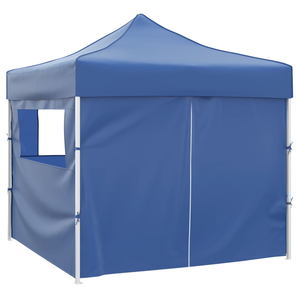 vidaXL Vouwtent met 4 zijwanden 3x3 m blauw afbeelding
