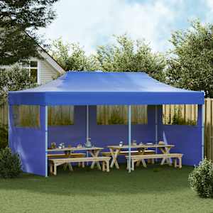 Modrý skládací nůžkový party stan 3 x 6 m - obrázek 3