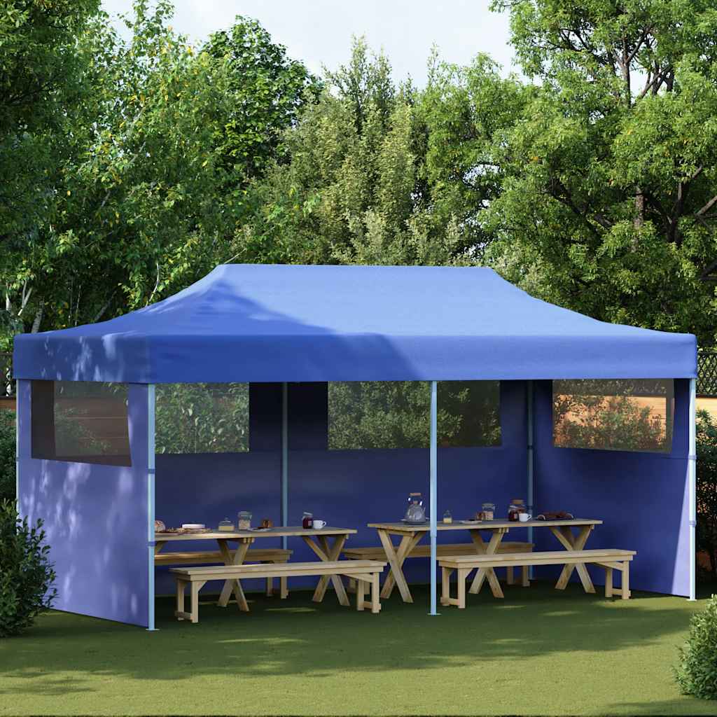 vidaXL Pop-Up-Partyzelt Faltbar Blau 3×6 m