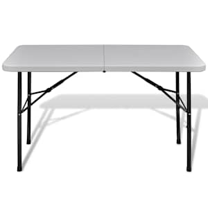 Skládací zahradní stůl 122 cm HDPE bílý - obrázek 2