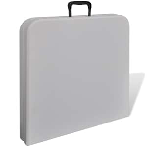 Skládací zahradní stůl 122 cm HDPE bílý - obrázek 3