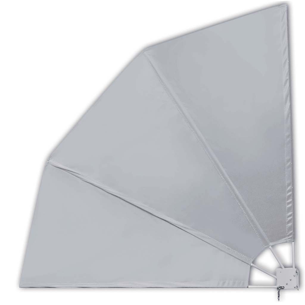 vidaXL Skladacia bočná markíza na balkón, sivá 210x210 cm