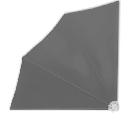 vidaXL 折りたたみ式 バルコニー用 サイドオーニング グレー 140x140cm
