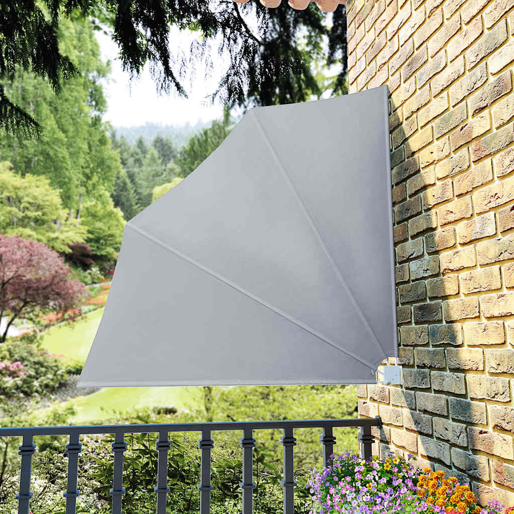 vidaXL Copertină laterală pliabilă de balcon, gri, 140x140 cm