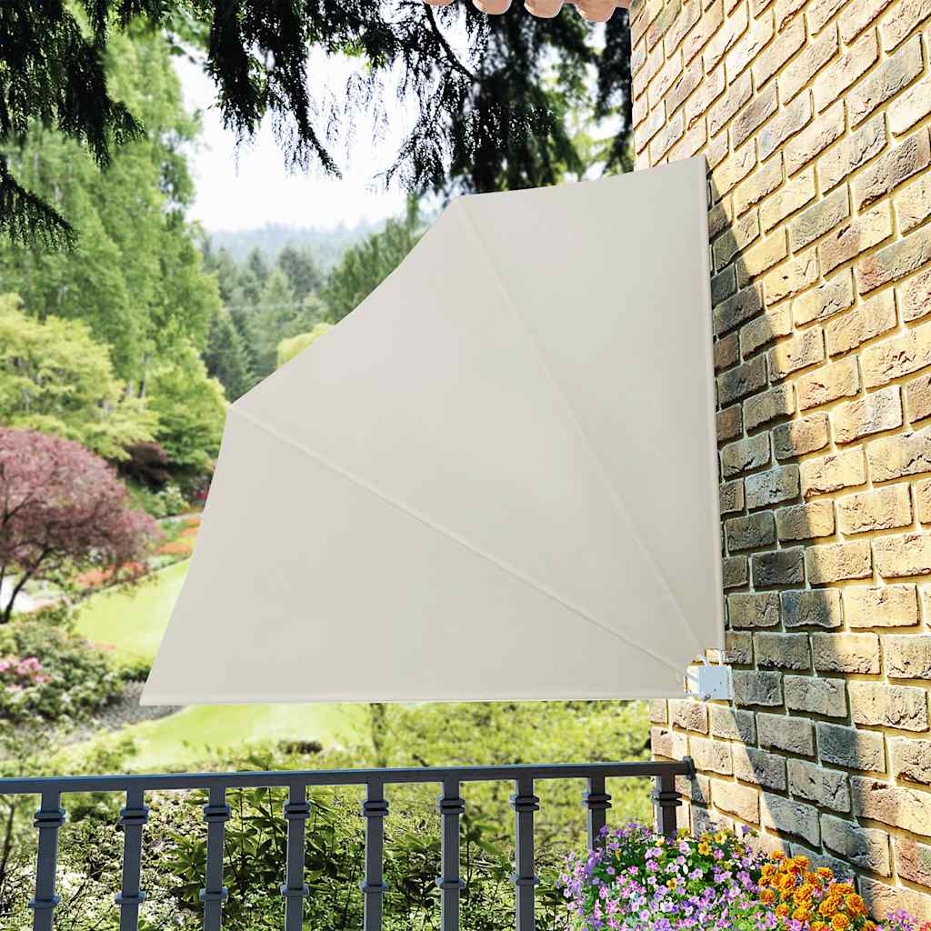 vidaXL Faltbarer Balkonfächer Creme 140×140 cm