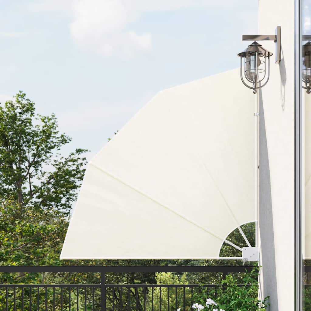 vidaXL Copertină laterală pliabilă de balcon, crem, 140x140 cm