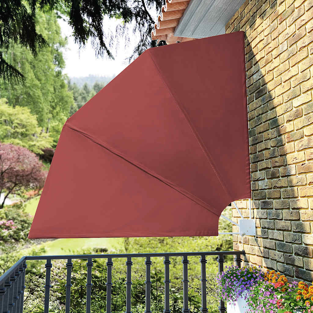 vidaXL Faltbarer Balkonfächer Terracotta-Rot 210×210 cm