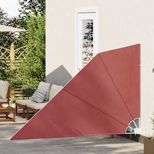 vidaXL Auvent lat&eacute;ral pliable de balcon Terre cuite 160x240 cm